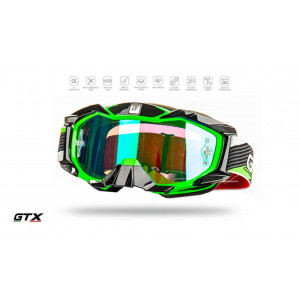 Очки Мотокросс GTX 5015 салатовые