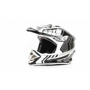Шлем мото кроссовый HIZER B6195 #1 (XL) black/white