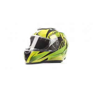 Шлем мото интеграл HIZER 522 #3 (L) black/yellow green