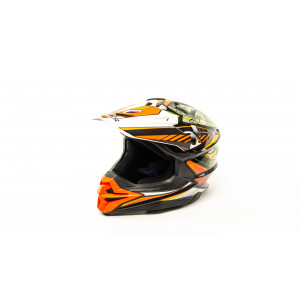 Шлем мото кроссовый HIZER J6803 #5 (L) BLACK/GREEN/ORANGE