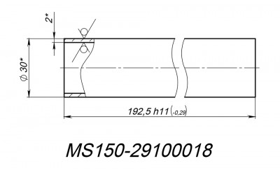 Втулка MS150-29100018, оцинк.