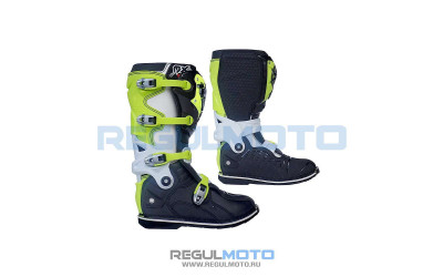 Мотоботы RYO Racing MX7 Enduro, черный /белый /желтый, 40