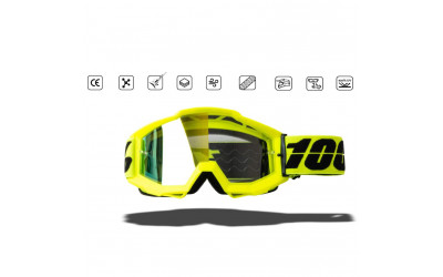 Очки мотокросс 100% yellow frame