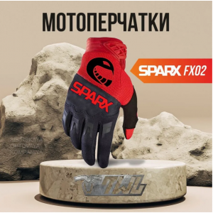 Мотоперчатки текстильные, Sparx, FX02 Kid, красный, XS