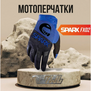 Мотоперчатки текстильные, Sparx, FX02 Kid, синий, S