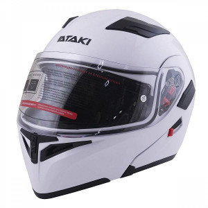 Шлем модуляр ATAKI JK902 Solid (белый глянцевый, M)