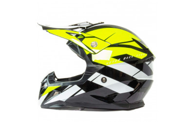 Шлем мото кроссовый HIZER 915 #7 (L) neon/yellow/white