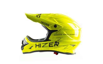 Шлем мото кроссовый HIZER J6805 #1 (S) lemon/green