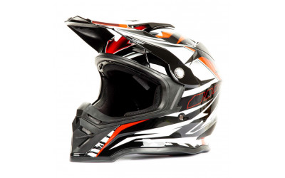 Шлем мото кроссовый HIZER B6197 #3 (S) black/red/white