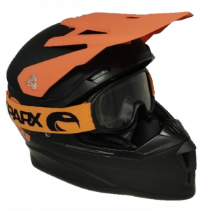 Шлем детский, Sparx, Recrut (HL169) ver.2, черно-оранжевый, YM