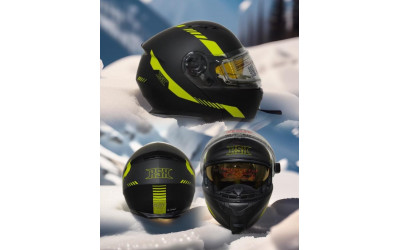 Шлем, RSX, Spark (HS-159) Winter, черно-желтый матовый, 2XL (Очки желтые)
